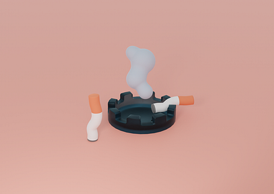 Smoke Break 3d 3d art 3d artist 3d ilustration 3d model 3d modeler 3d models blender blender 3d blender3d blender3dart illustration