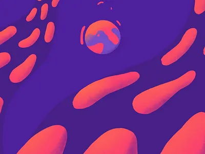 Unknown universe 2d animation cell animation classic animation cycle flat fluid framebyframe gif loop minimal motion design mystic planet universe world