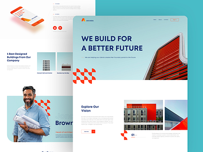 Archera - Landing page architect architectural architecture building landing web web design webdesign website