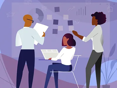 Team Collaboration collaboration colorful diversity flat illustration team