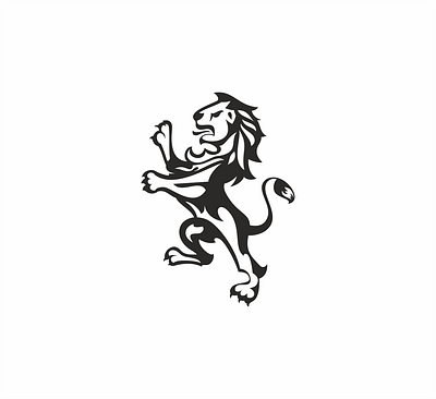 LION animal ilustration king lion logo luxe royalty white space