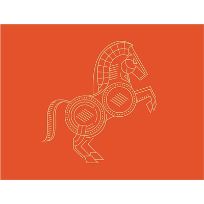 Horse Monoline V2 abstract animal horse line lineart monoline