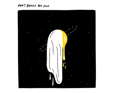 don't break the yolk illustration
