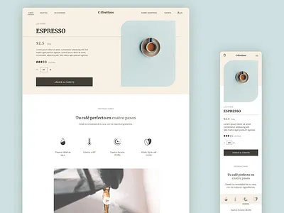 Product detail · Online Coffee shop coffee coffee shop design flat icon minimal spain spanish ui ux