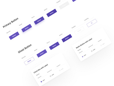 UI Elements button button design check box clean component creative design design system elements gost button hover button minimal primary button radio button style style guide ui