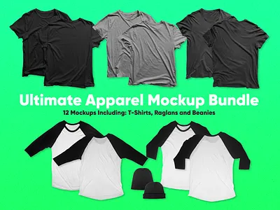 Ultimate Apparel Mockup Bundle apparel apparel design apparel mockup beanie bundle deal discount distressed heather heather gray mock up mock up mockup mockup psd mockups raglan shirt shirts template vintage