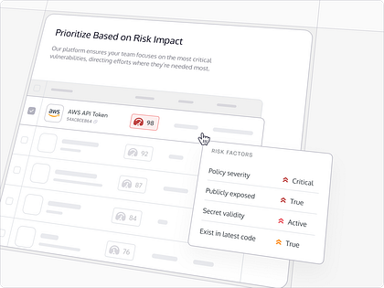 Cyber security risk ui