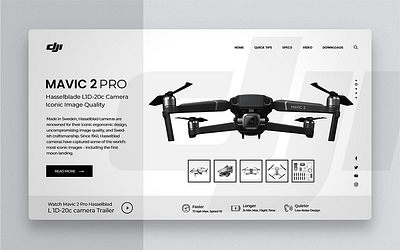 DJI Mavic2 Pro design minimal ui ux web website