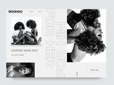 Underwear shop design ui ux web