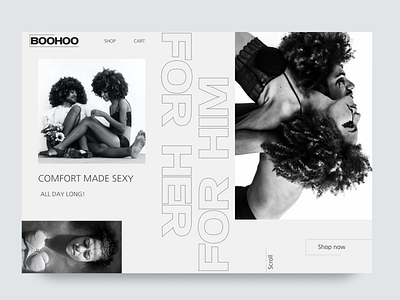 Underwear shop design ui ux web