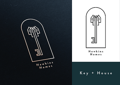 Hewkins Homes brand branding classy fonts design flat icon linework logo logo design minimal minimalist logo modern logo typography vector