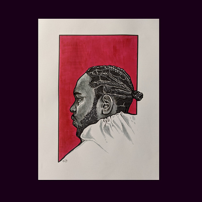 Be Humble black lives matter drawing hiphop humble illustration kendrick lamar portrait red