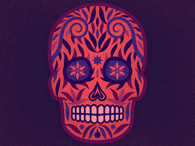 Sugar Skull 01 flat illustration illustration patterns skull skull art skull illustration skull logo skulls sugar skull