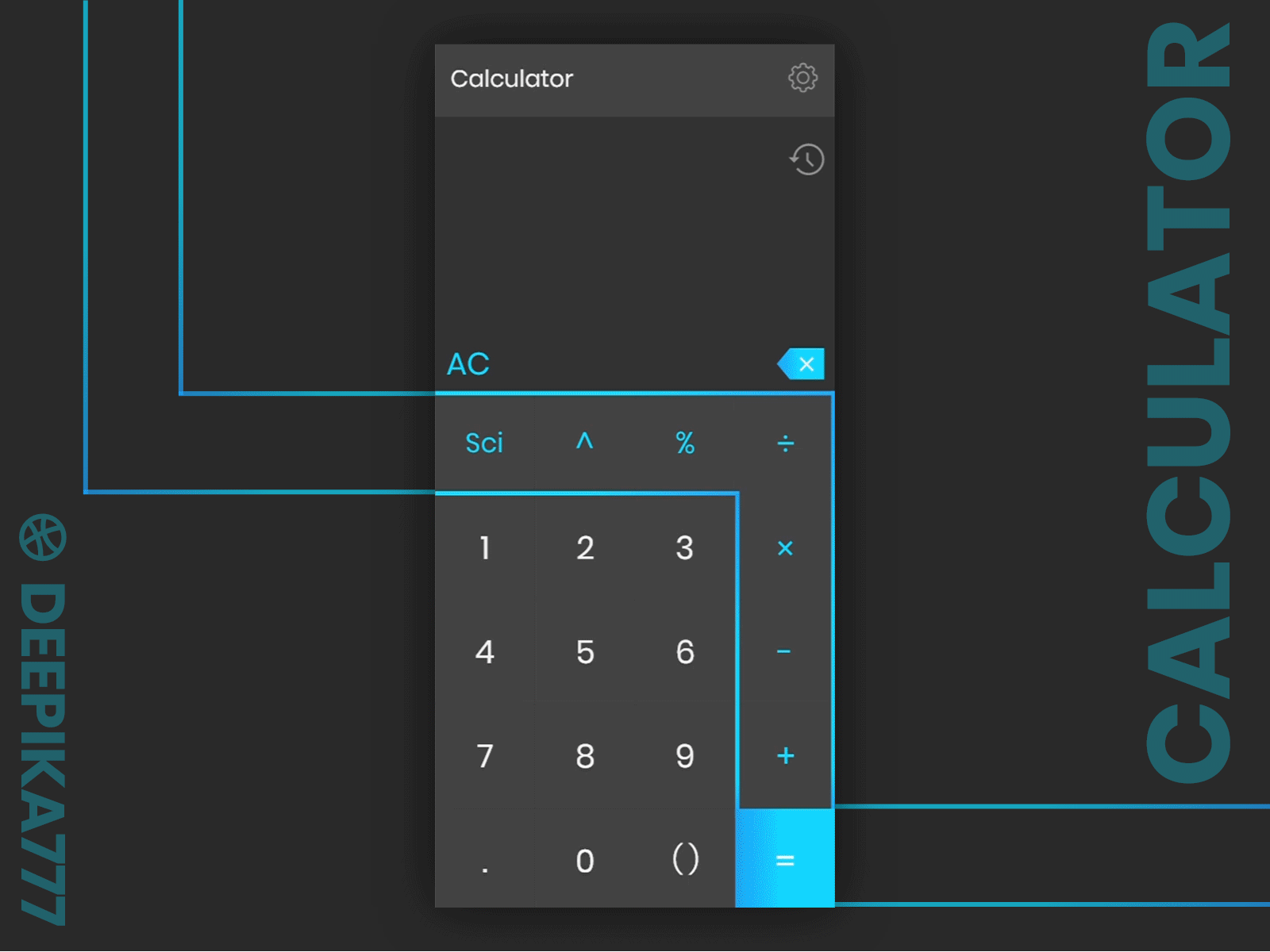 Calculator - App design adobe xd animation app app design app ui application calculator calculator app calculator ui dailyui design interaction design microinteractions minimal mobile mobile design prototype transition ui ux