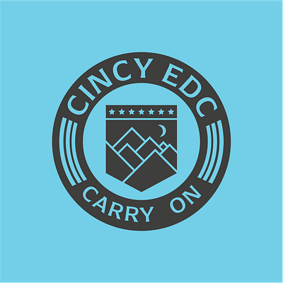 CincyEDC Logo branding branding and identity cincinnati edc every day carry logo simple