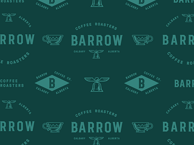 Barrow Coffee Roasters support assets branding identity design illustraion logos