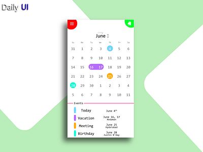 daily ui 038 038 app calender daily daily 100 challenge daily ui dailyui design ui uidesign web