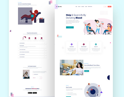 Blood Donation Website blood blood donation blood donation website blood donation website creative website design donation website medical medical website trend trend2020 ui uidesign uiux web