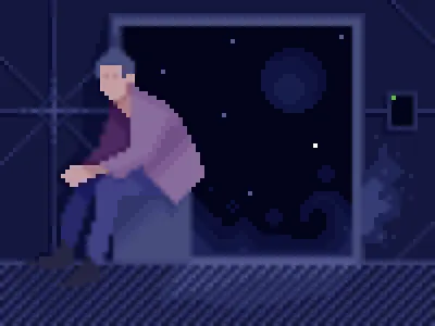 Passenger 8bit animated cyberpunk gif illustration loop motion night pixel pixelart space spaceship tetris