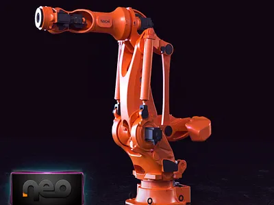 Industrial Arm 3d Design 3d app arm brand design illustrator industrial logo robot ui ux vray website