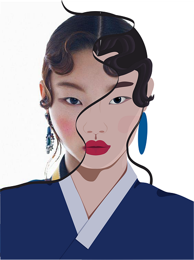 Beautiful Chinese Girl adobe illustrator digital art digitalart illustration illustration art illustrations illustrator vector vector illustration vectorart