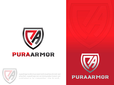 PuraArmor armor creative design icon latter logo logo logodesign