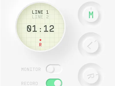 Recording app interface interface minimalist ui