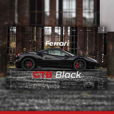 Car portfolio website app car car website design ferrari website sport car website sportscar typography ui ux webdesign website website design