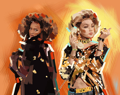 MOSCHINO / FASHION WEEK design design art digital art digital illustration digital painting fashion fashion design fashion illustration graphic design illustration illustrator magazine cover moschino