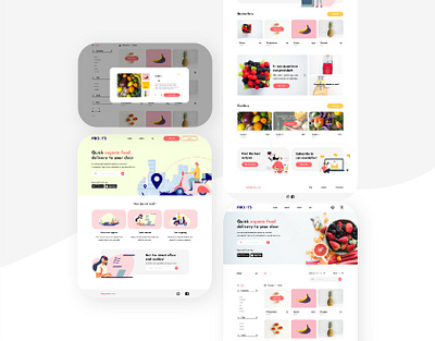 E-Commerce Grocery Shop adobexd desktop ecommerce food food shop groceries grocery shop grocery store organic organic food sketch ui ui kit uxui web