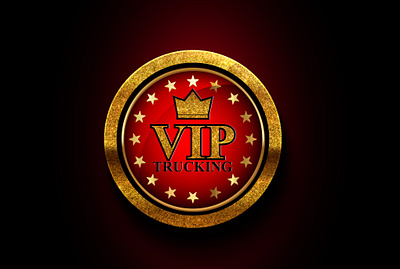 VIP Trucking black creative golden luxury luxury logo premium red redesign stars trucking vip