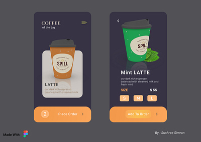 Coffee shop App branding design figma icon illustration illustrations logo mobile app mobile design photoshop typography ui ux vector