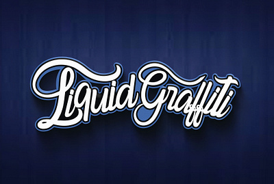 Liquid Graffiti blue blue and white creative graffiti graphicdesign liquid logo