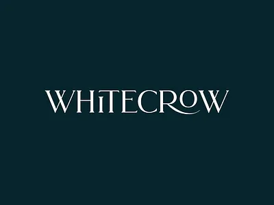 WhiteCrow Wordmark branding clean type wordmark