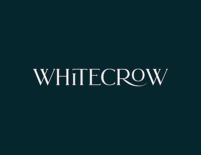 WhiteCrow Wordmark branding clean type wordmark