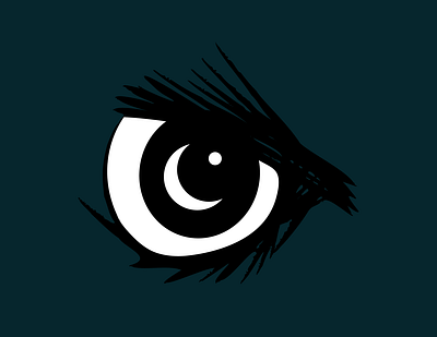 Crow eye-con animal bird brand icon illustration