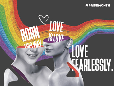 Pride Month advertising bisexual branding design editing gay illustration illustrator lesbian photoshop pride pride month rainbow typography vector web