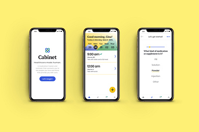 Cabinet Health Medication App Concept atlanta branding colors design health app icon logo medication typography ui ux vector wellness