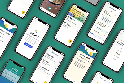 Cabinet Health app atlanta branding colors design health app icon logo medication app medicine logo shapes typography ui ux vector wellness