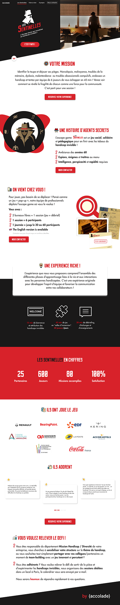 Les Sentinelles | Escape Game branding design icon ui ux web website