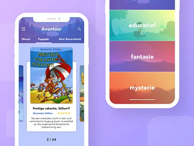 OBA Junior - Library Application 1 books concept design illustration library sketchapp ui ux