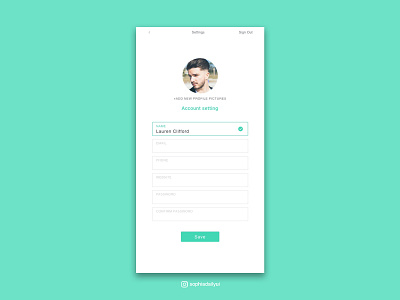 Daily UI 007 setting page 100daychallenge accountsetting app dailyui dailyui007 dailyuichallenge settings page settings ui ui usersetting ux visual design