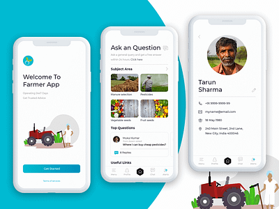 App for Farmers farmers illustration india mobile design ui ui ux ui design