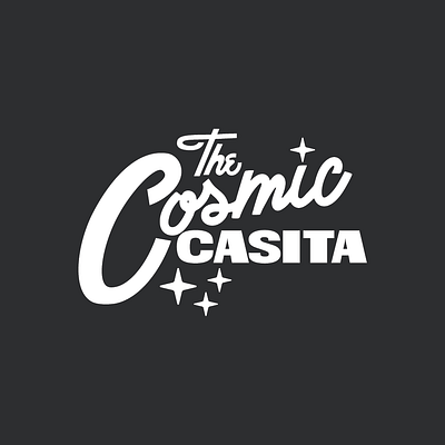 The Cosmic Casita cosmic design drawing illustration logo mid century modern vector