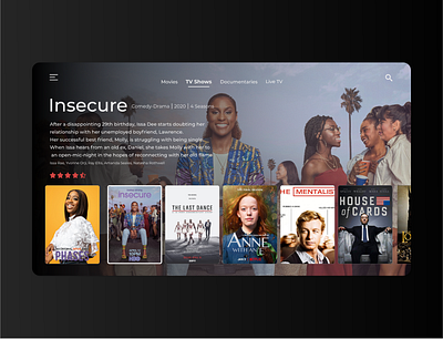 Daily UI 025 (TV App) dailyui tv tv app ui ux