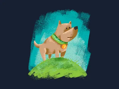 Quick doggie illustration art design digital dog drawing graphic illustration painting