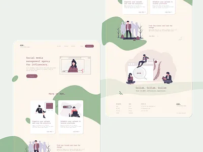 Creative Media Agency Landing Page adobexd landingpage uiux web webdesign