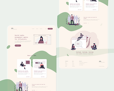 Creative Media Agency Landing Page adobexd landingpage uiux web webdesign