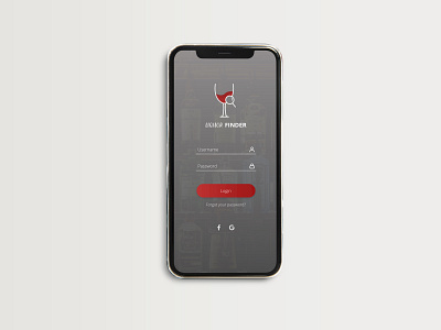 Liquor Finder android app design liquor login ui