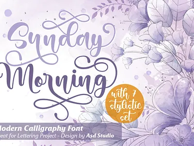 Sunday Morning - Modern Calligraphy background